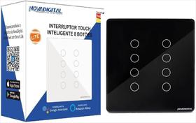 Interruptor Touch Inteligente 8 Botões Touch Wi-Fi Novadigital Preto