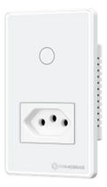 Interruptor Touch Inteligente Com Tomada Wifi Primebras Branco Interruptor Touch Inteligente Com Tomada Wifi Primebras Branco