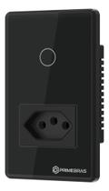 Interruptor Touch Inteligente Com Tomada Wifi Primebras Preto
