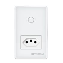 Interruptor Touch Inteligente Com Tomada Wifi Primebras TP1011 Branco Interruptor Touch Inteligente Com Tomada Wifi Primebras TP1011 Branco