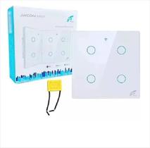 Interruptor Touch Inteligente Wi-fi e RF JWCOM 4 Botões 4x4