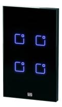 Interruptor Touch Inteligente Zigbee Preto 4 Botões Weg Home 10 A