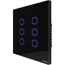 Interruptor Touch Smart 4x4 Tramontina Preto 6 Canais Tramontina