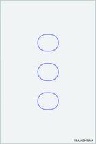 Interruptor Touch Smart Tramontina Branco com 3 Canais Interruptor Touch Smart Tramontina Branco com 3 Canais