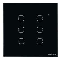Interruptor Touch Smart Wi-fi 6 Teclas Ews 1006 Preto - INTELBRAS Interruptor Touch Smart Wi-fi 6 Teclas Ews 1006 Preto - INTELBRAS