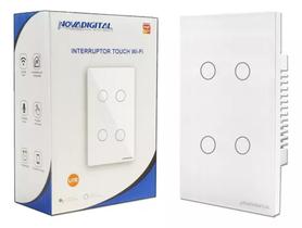 Interruptor Touch Wi-Fi 4 canais 4x2 Branco Novadigital