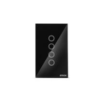 Interruptor Touch Wifi 4x2 4 Módulos Preto Smarteck