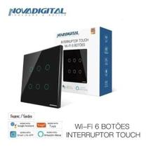 Interruptor Touch Wifi 6 Botões 4x4 - Alexa - Google