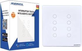 Interruptor Touch Wifi 8 Botões 4x4 Inteligente Alexa Google Compativel com Alexa tuya Branco