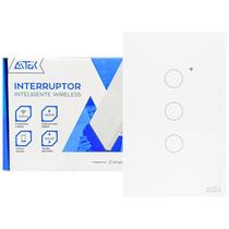 Interruptor Touch Wifi Inteligente 3 Botões 4x2 Casa inteligente Automação residencial
