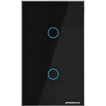 Interruptor Touch Zigbee com 2 Botões Preto Novadigital ZTS-2-B / ZTS-US2-B