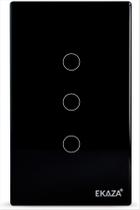 Interruptor Touch Zigbee Inteligente Smart 3 Botões Eka Interruptor Touch Zigbee Inteligente Smart 3 Botões Eka