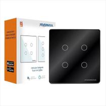 Interruptor Touch Zigbee Novadigital De 4 Botões 4X4 Preto