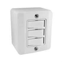 Interruptor triplo 10a soprepor sistema x stylus - ilumi