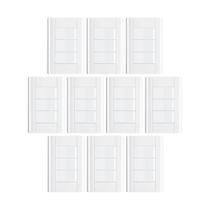 Interruptor Triplo C/ Placa 4x2 Fame Modulare - Kit 10 Un