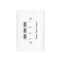 Interruptor Triplo Romazi Dunas Simples 10A 4x2"
