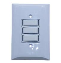 Interruptor Triplo Simples 10A De Parede Flp Paris 1420031