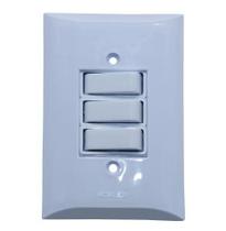 Interruptor Triplo Simples 10a De Parede Flp Paris 1420031