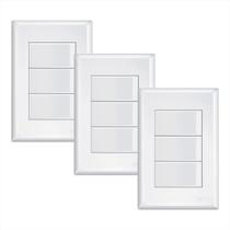 Interruptor Triplo Simples 16a - Evidence Branco Kit C/3 Interruptor Triplo Simples 16a - Evidence Branco Kit C/3