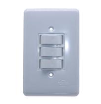 Interruptor Triplo Simples 6A De Embutir Stylus Ilumi 2019