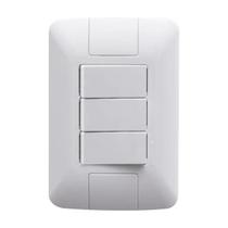 Interruptor Triplo Simples 6A Placa Branco Aria Tramontina