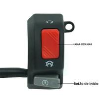 Interruptor Universal De Guidão De Motocicleta 7/8 Polegadas, Botão ON/OFF, Luz De Neblina, Buzina,