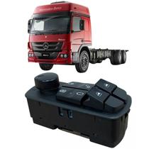 Interruptor vidro eletrico MB Axor 2018 ate 2024 Atego 2017 ate 2024 LE A0055453913 Quadruplo, Comando Retrovisor, Comando Trava Eletrica e Desembacad Interruptor vidro eletrico MB Axor 2018 ate 2024 Atego 2017 ate 2024 LE A0055453913 Quadruplo, Comando Retrovisor, Comando Trava Eletrica e Desembacad