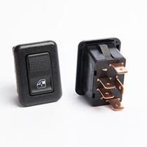 Interruptor Vidro Elétrico Porta Dianteira Preto Gol 1995 Ate 1997 Parati 1996 Ate 1997 Santana Quantum 1995 Ate 1998 Simples (Com Um Interruptor Vi