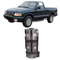 Interruptor vidro Eletrico quadruplo S10 Blazer 1995 Em diante Gran Blazer 1997 Ate 2002 LE com trava de portas 17 terminais LED branco 15151362