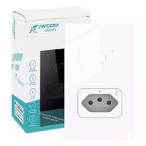 Interruptor Wi-Fi Inteligente 1 Botão 1 Tomada Branco JWCOM