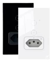 Interruptor Wi-Fi Inteligente 2 Botões 1 Tomada Branco JWCOM