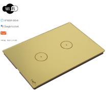 Interruptor Wi-fi Inteligente 2 Pads Lumenx Dourado