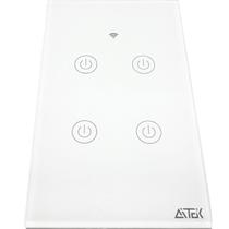 Interruptor WiFi com 4 Botoes Branco Aitek Tecnologia automação residencial Alpha1004