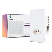 Interruptor Wifi Soft Touch Série Vênus 2 Botão com Tomada 4x2 Interruptor Wifi Soft Touch Série Vênus 2 Botão com Tomada 4x2