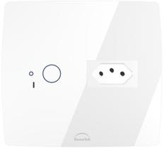 Interruptor Wifi Touch 1 Botão + Tomada 20A Inteligente 4x4 Branco