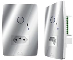 Interruptor WiFi Touch Inteligente 1 Botão + Tomada Alexa Sv Interruptor WiFi Touch Inteligente 1 Botão + Tomada Alexa Sv