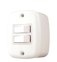 Interruptor X 2 Teclas Simples Branco Pluzie