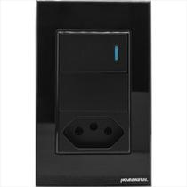 Interruptor Zigbee 1 Tecla Física Tomada NovaDigital Preto - Controle Manual, 20A