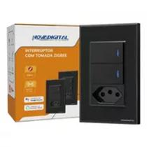 Interruptor Zigbee 1 Tecla FisicaTomada NovaDigital Preto