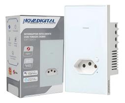 Interruptor Zigbee 1 Tecla Novadigital Quartzo C/ Tomada 20a QZ-WK-1W Interruptor Zigbee 1 Tecla Novadigital Quartzo C/ Tomada 20a QZ-WK-1W