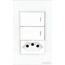 Interruptor Zigbee 2 Teclas C/Led Indicador + Tomada Smart