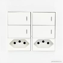 Interruptor Zigbee 4 Teclas Fisicas Led 4x4 + Tomadas Alexa