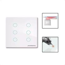 Interruptor Zigbee 6 Botões Inteligente 4X4 Touch - Branco