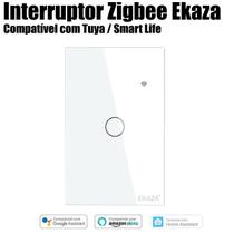 Interruptor Zigbee de 1 Botão Tuya Smart Life Repete Sinal - Ekaza