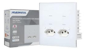 Interruptor Zigbee Novadigital Quartzo 4 Teclas 2 Tomada 10 A 127v Branco