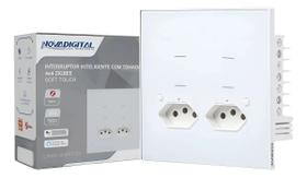 Interruptor Zigbee Novadigital Quartzo 4 Teclas 2 Tomada 10 A 127v QZ-WK-4X4-W Branco