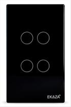 Interruptor Zigbee Smart Inteligente 4 Botões Ekaza Preto Interruptor Zigbee Smart Inteligente 4 Botões Ekaza Preto