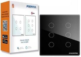 Interruptor Zigbee Touch 6 Teclas Google Alexa Preto