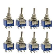 Interruptores De Alternância Em Miniatura Azuis 5 PCS 3 Pinos SPDT ON-ON 6A 125VAC MTS-102 MTS-103