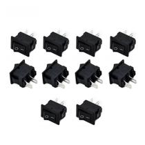 Interruptores De Alternância ON/OFF De 2 Pinos 250V 3A 10 Peças Para Carro Caminhão Barco 10x15mm Interruptores De Alternância ON/OFF De 2 Pinos 250V 3A 10 Peças Para Carro Caminhão Barco 10x15mm